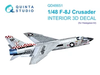 QD48651  декали  3D Декаль интерьера для F-8J Crusader (Hasegawa/Hobby2000)  (1:48) 2000002209096