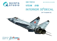 QD72014  декали  3D Декаль интерьера кабины M&amp;G-31Б (Trumpeter)  (1:72) 2000000163505