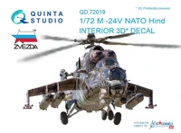 QD72019  декали  3D Декаль интерьера кабины M&amp;-24В (Звезда)  (1:72) 2000000163543