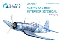 QD72022  декали  3D Декаль интерьера кабины F4U-1A Corsair (Tamiya)  (1:72) 2000000223018