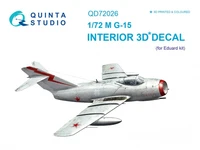 QD72026  декали  3D Декаль интерьера кабины M&amp;G-15 (Eduard)  (1:72) 2000000223049