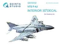 QD72032  декали  3D Декаль интерьера кабины F-4J (Academy)  (1:72) 2000000254708