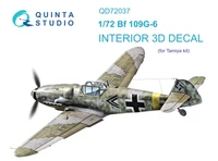 QD72037  декали  3D Декаль интерьера кабины Bf 109 G-6 (Tamiya) (1:72) 2000002115939