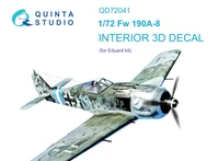 QD72041  декали  3D Декаль интерьера кабины Fw 190A-8 (Eduard)  (1:72) 2000002150640