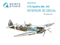 QD72043  декали  3D Декаль интерьера кабины Spitfire Mk. VIII (Eduard) (1:72) 2000002115953