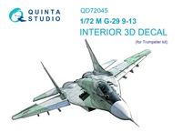 QD72045  декали  3D Декаль интерьера M&amp;G-29 9-13 (Trumpeter)  (1:72) 2000002052630