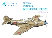 QD72048  декали  3D Декаль интерьера кабины P-39N  (RS models)  (1:72) 2000002127345