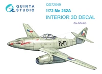 QD72049  декали  3D Декаль интерьера кабины Me-262A (Airfix)  (1:72) 2000002158226