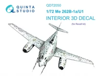 QD72050  декали  3D Декаль интерьера кабины Me-262B-1a/U1  (Revell)  (1:72) 2000002125983
