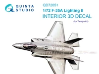 QD72051  декали 3D Декаль интерьера кабины  F-35A Lighting II (Tamiya)  (1:72) 2000002145691