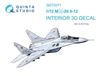 QD72071  декали  3D Декаль интерьера кабины M&amp;G-29 9-12 (GWH)  (1:72) 2000002135159