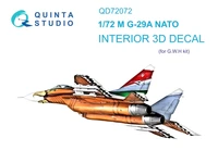 QD72072  декали  3D Декаль интерьера кабины M&amp;G-29А NATO (GWH)  (1:72) 2000002136897
