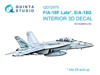 QD72075  декали 3D Декаль интерьера кабины  F/A-18F Late, E/A-18G (Academy)  (1:72) 2000002145707