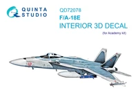 QD72078  декали 3D Декаль интерьера кабины  F/A-18E (Academy)  (1:72) 2000002145714