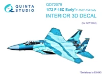 QD72079  декали  3D Декаль интерьера кабины F-15C Early/F-15A/F-15J ранний (GWH)  (1:72) 2000002150657