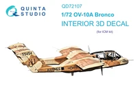 QD72107  декали   3D Декаль интерьера кабины OV-10A Bronco (ICM)  (1:72) 2000002158288