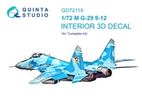 QD72119  декали  3D Декаль интерьера кабины M&amp;G-29 9-12 (Trump)  (1:72) 2000002158639