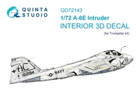QD72143  декали  3D Декаль интерьера кабины A-6E Intruder (Trump)  (1:72) 2000002169185