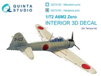 QD72163  декали  3D Декаль интерьера кабины A6M2 Zero (производства Nakajima) (Tamiya)  (1:72) 2000002174035