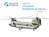 QD72174  декали  3D Декаль интерьера для CH-47A (Trump)  (1:72) 2000002183297