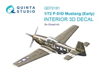 QD72181  декали  3D Декаль интерьера для P-51D Mustang Early (Eduard)  (1:72) 2000002183334