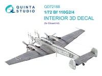 QD72188  декали  3D Декаль интерьера для Bf 110G2/4 (Eduard)  (1:72) 2000002183358