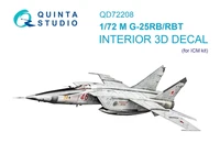 QD72208  декали  3D Декаль интерьера кабины М-25РБ/РБТ (ICM)  (1:72) 2000002208457