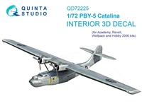 QD72225  декали  3D Декаль интерьера кабины PBY-5 Catalina (Academy)  (1:72) 2000002201625