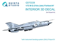 QD72228  декали  3D Декаль интерьера кабины M&amp;G-21БИС Поздний (с системой Полет-ОИ) (Eduard)  (1:72) 2000002201656