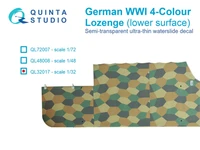 QL32017  декали  Германский WWI 4-цветный Лозенг (нижние поверхности)  (1:32) 2000002151548