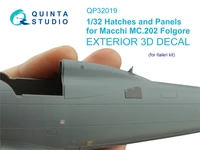 QP32019  декали  Лючки и панели для Macchi Mc. 202 Folgore (Italeri)  (1:32) 2000002158813