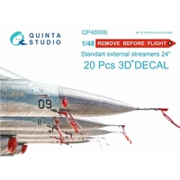 QP48006  декали  3D Декаль Вымпелы "Remove Before Flight", стандартный размер 24"  (1:48) 2000002044536