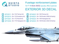 QP48024  декали  Усиливающие накладки для F-16 block 30/32 (Kinetic 2008г. разработки)  (1:48) 2000002158721