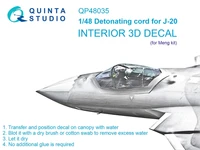 QP48035  декали  Пирошнур для остекления J-20 (Meng)  (1:48) 2000002169222