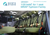 QR35001  декали  Комплект ремней на одно кресло для бронеавтомобилей Тайфун (All kits)  (1:35) 2000000180120