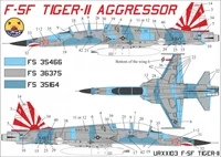 UR32103  декали  F-5F Tiger-II Aggressor VFC-111 , with stencils  (1:32) 2000002205425