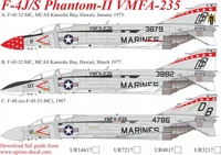 UR3217  декали  F-4J/S Phantom-II VMFA-235, no stencils  (1:32) 2000002205449