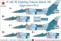 UR32188  декали  F-16C/D Fighting Falcon, Aggressors Pt.1 (Aliaska)  (1:32) 2000002205470