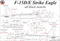 UR32213  декали  F-15E Strike Eagle stencils all black version  (1:32) 2000002149538