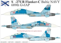 UR32229  декали  С-27UB Flanker-C Baltic NAVY 689th GvIAP, without stencils  (1:32) 2000002149545