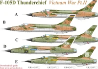 UR32247  декали  F-105D Thunderchief Vietnam War Pt,2 with stencils  (1:32) 2000002210245
