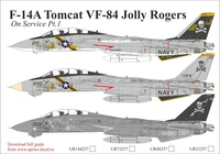 UR32257  декали  F-14A Tomcat VF-84 Jolly Rogers On Service Pt.1  (1:32) 2000002149613