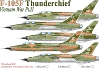UR32266  декали  F-105F Thunderchief Vietnam War Pt.2 with stencils  (1:32) 2000002210290