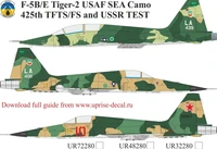 UR32280  декали  F-5B/E Tiger-II SEA CAMO 425 TFTS+USSR Test  (1:32) 2000002172987