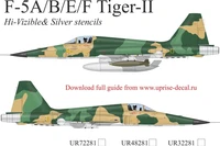 UR32281  декали  F-5A/B/E/F Tiger-II Hi-Viz stencils  (1:32) 2000002173007