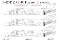 UR32305  декали  F-4C/D &amp;RF-4C Phantom-II stencils  (1:32) 2000002205494