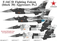 UR32312  декали  F-16C/D Fighting Falcon, Aggressors Pt.2 (Aliaska Arctic)  (1:32) 2000002205517
