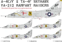 UR32324  декали  A-4E/F &amp; TA-4F Skyhawk VA-212 with stencils  (1:32) 2000002205562