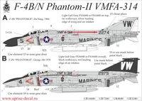 UR3240  декали  F-4B/N Phantom-II VMFA-314, no stencils&amp; insignia  (1:32) 2000002149484