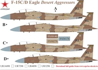 UR3298  декали  F-15C/D Eagle Aggressor (Desert)  (1:32) 2000002149491